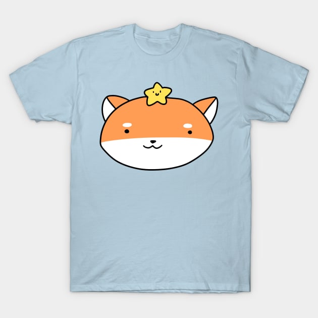 Star Shiba Face T-Shirt by saradaboru